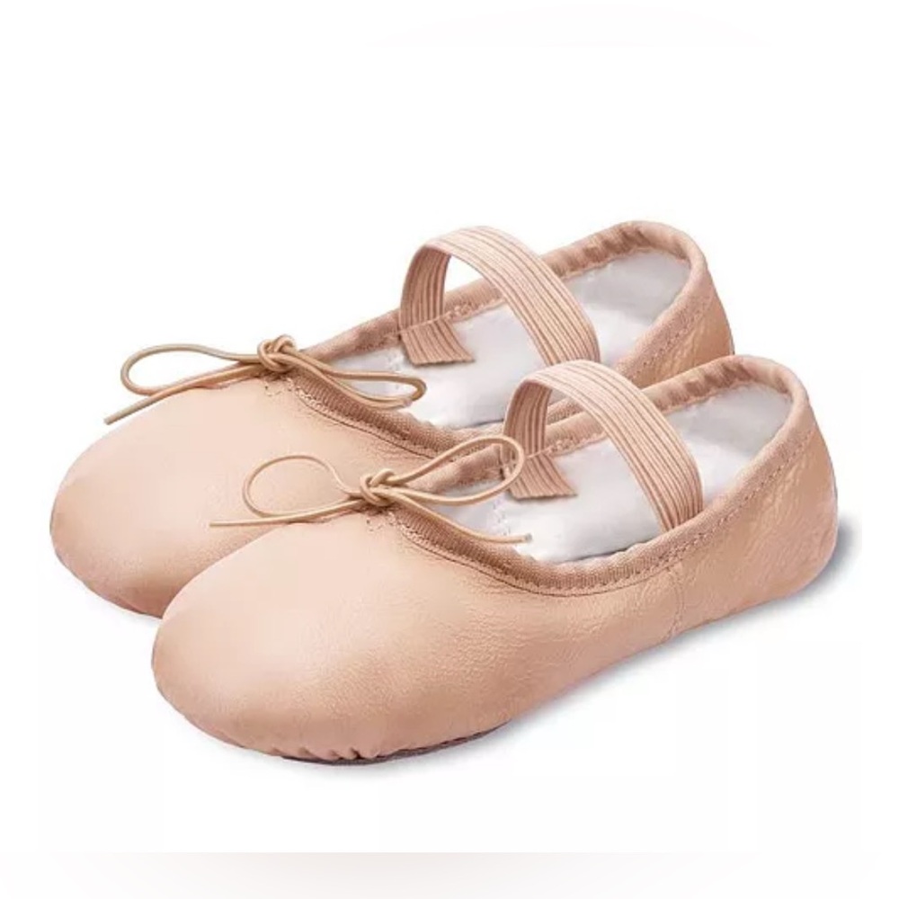 Flo Dancewear Premium Leather Ballet Shoes/Slippers Girl’s Size 13  NWT!